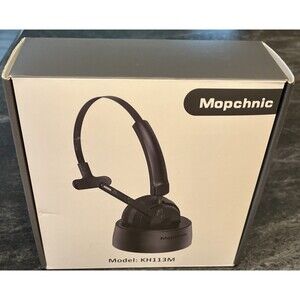 Mopchnic Bluetooth Headset, Wireless W/ USB Dongle Noise Canceling KH113M -NIB